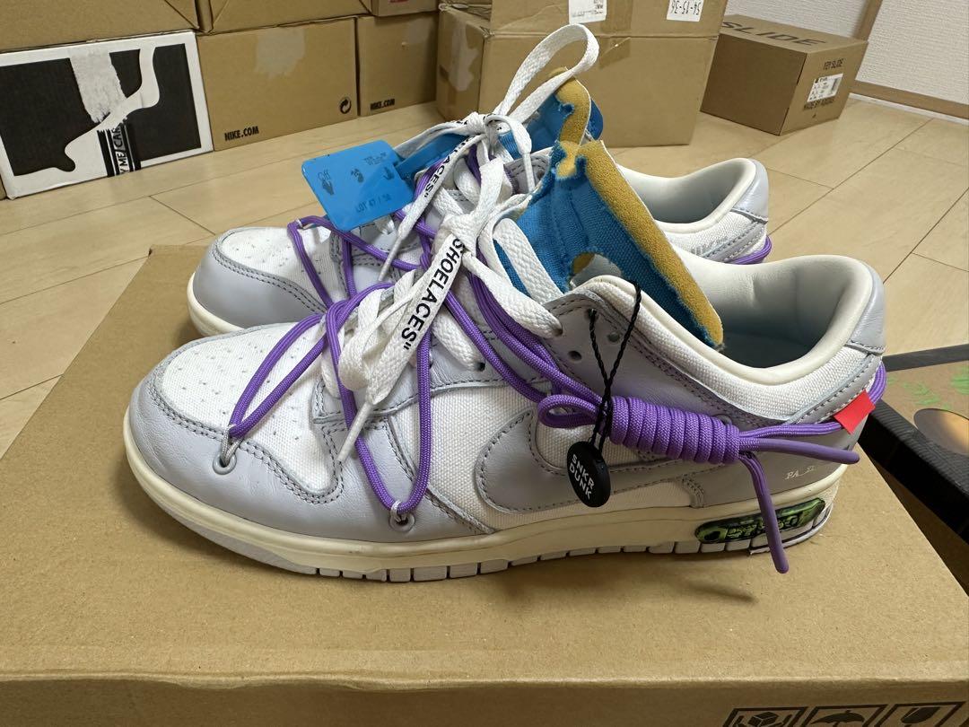 Nike Dunk Low ホワイト/パープル/ブルー - メルカリ
