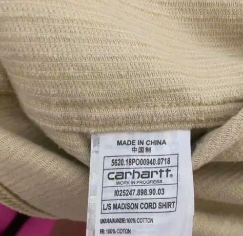 最終値下げCarhartt コーデュロイシャツ ホワイト
