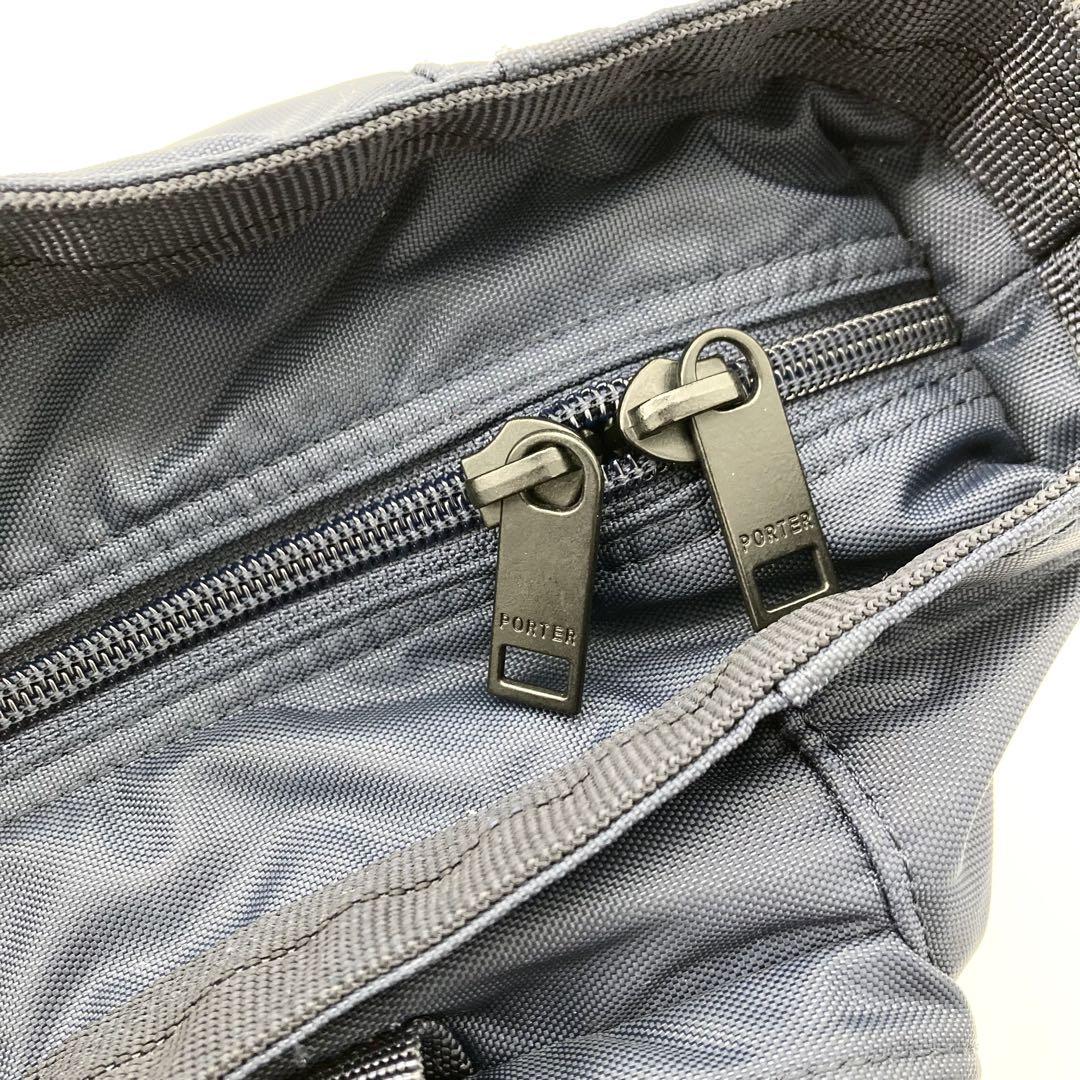 極美品 ポーター PORTER トートバッグ フラッシュ 紺色 A4収納 完売