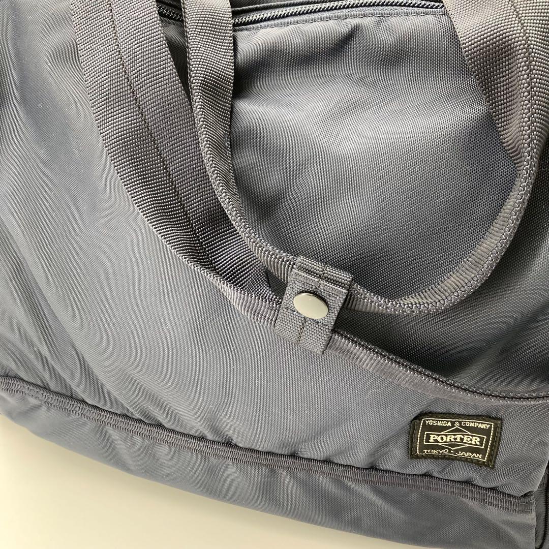 極美品 ポーター PORTER トートバッグ フラッシュ 紺色 A4収納 完売