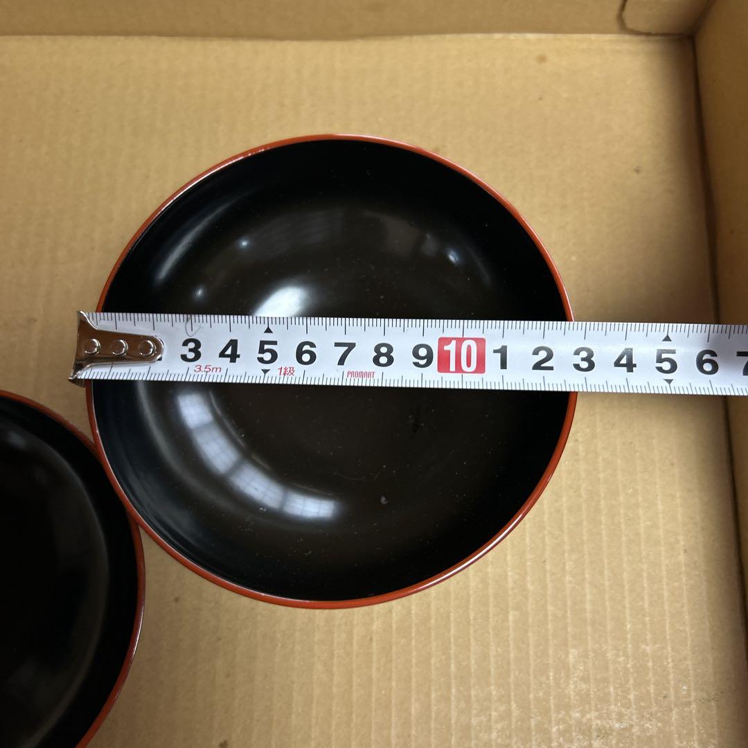赤色 漆器 蓋付き椀 10個セット