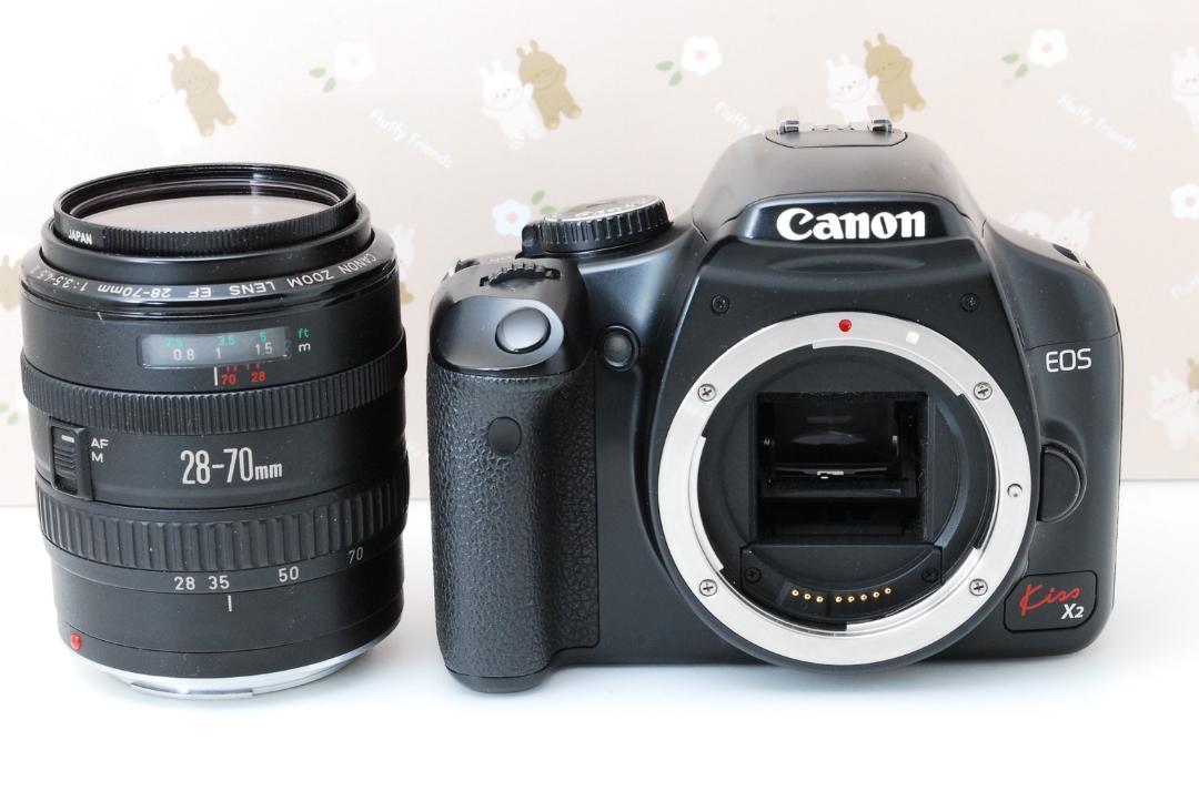 スマホ転送OK Canon eos kiss Fレンズキット SDカード付き スマホ転送✨Canon EOS Kiss F レンズキット 初心者向け