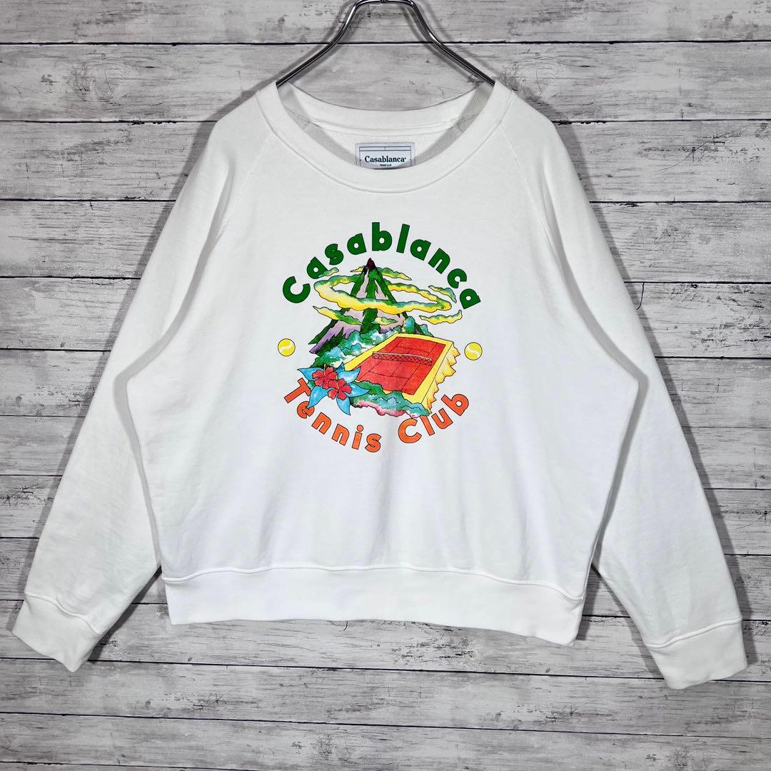『希少サイズ』 Casablanca スウェット　ビッグロゴ　白　【XXL】