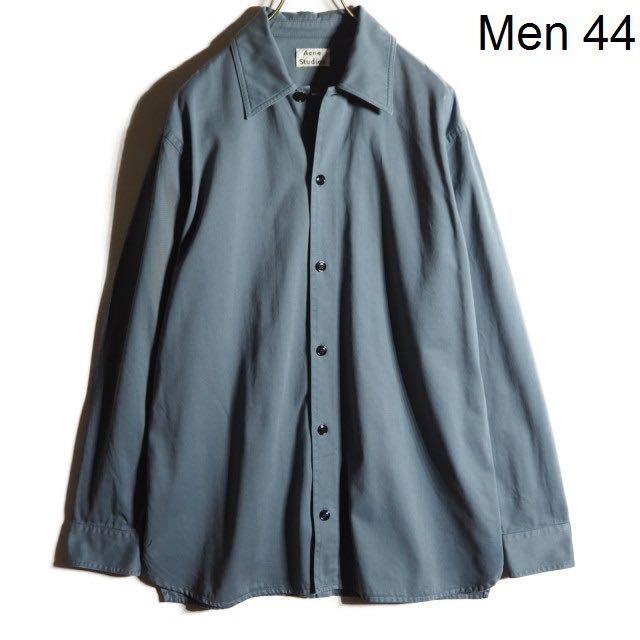 Acne Studios コットン ビッグシャツ ブルーグレー 44