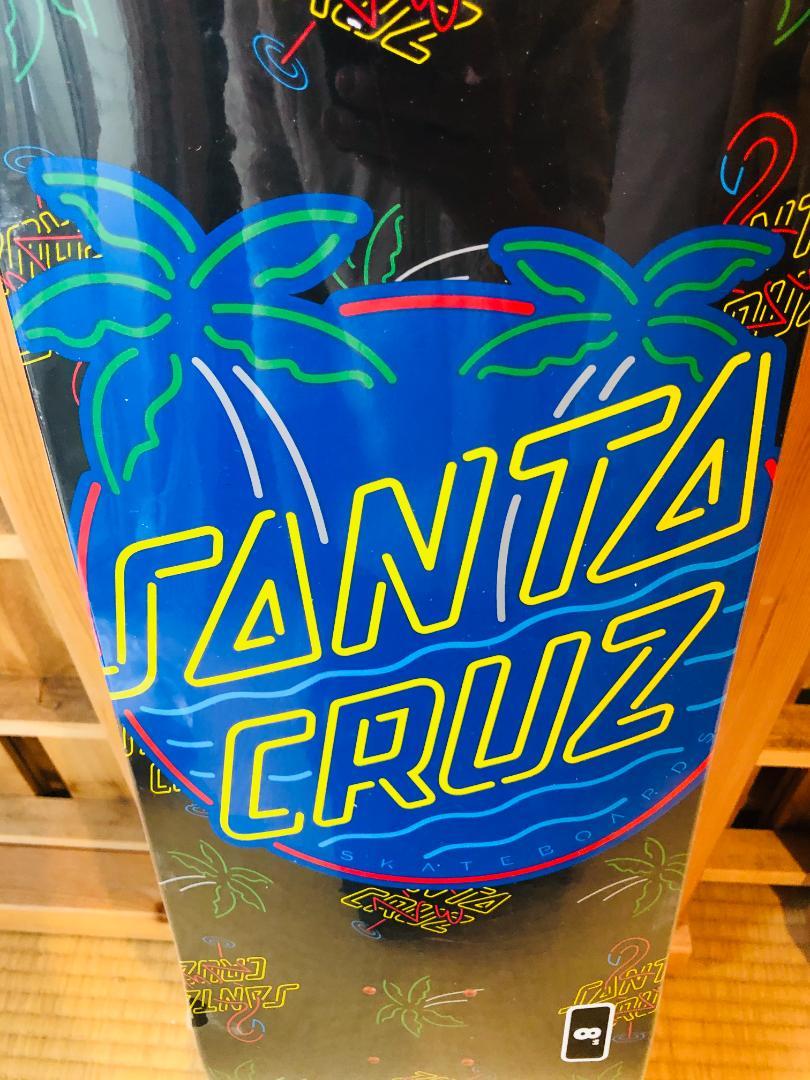 台湾製無地黒デッキテープ付き SANTACRUZ　SANTACRUZ8.0デッキ
