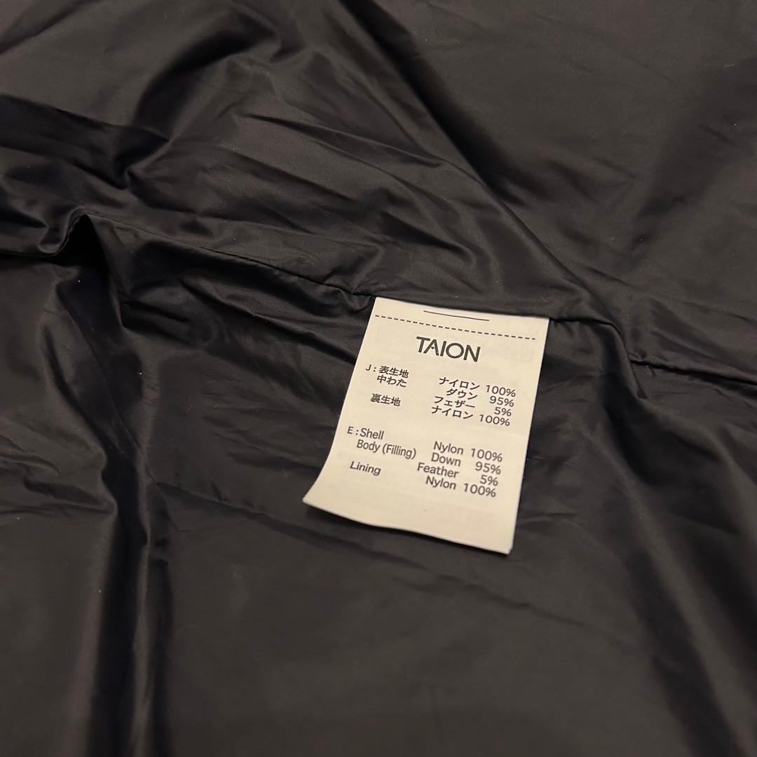 【美品】TAION NOLLEY'S別注 ダイヤキルトスタンドミドルダウン 黒 【美品】TAION NOLLEY'S別注 ダイヤキルトスタンドミドルダウン 黒