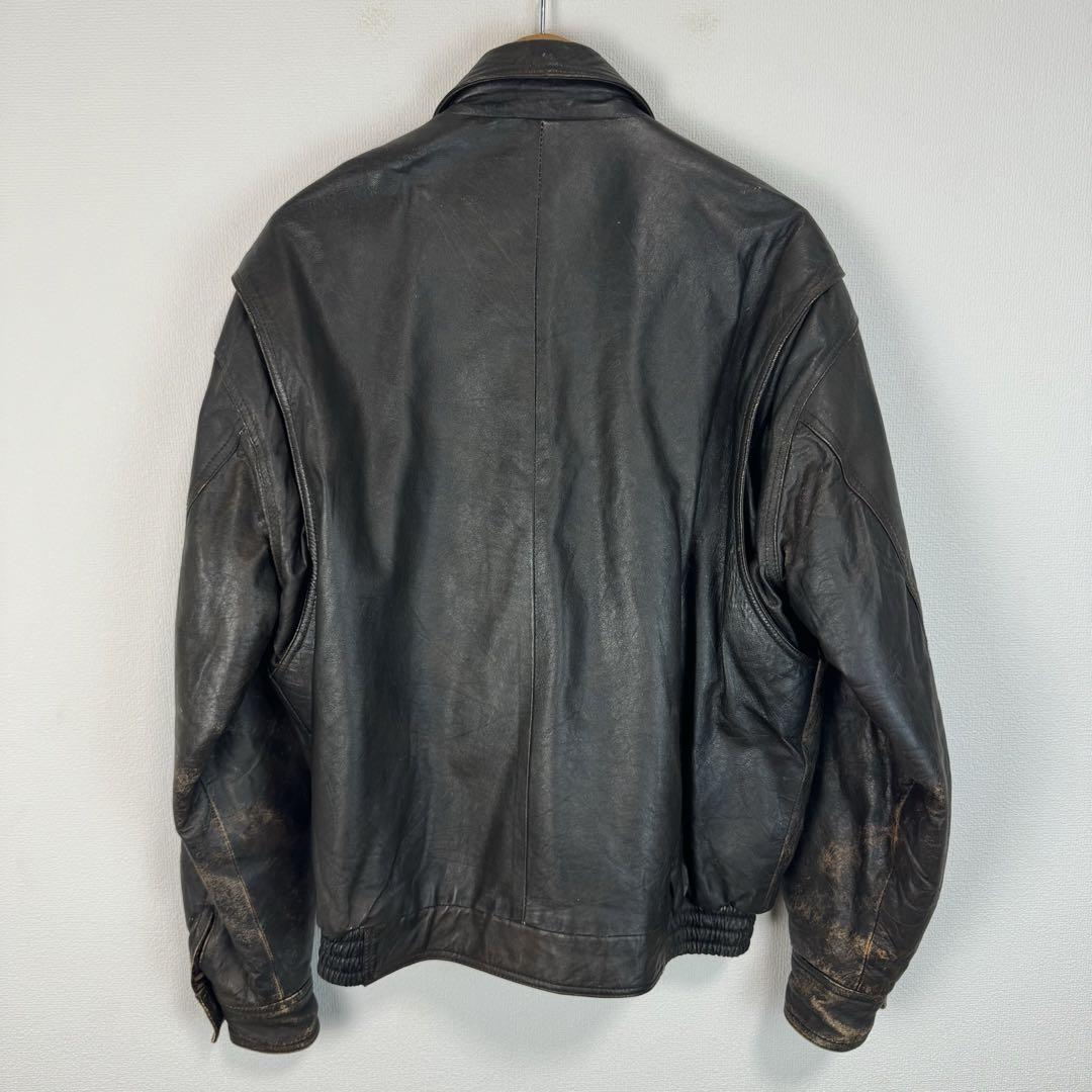 90s vintage レザージャケット　革ジャン　ストリート　ブルゾンアメカジ