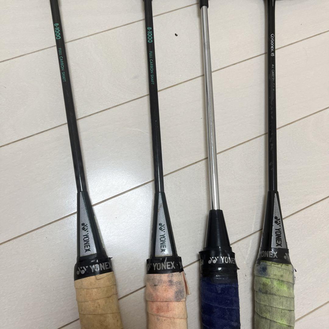 YONEX バドミントンラケット 4本セット
