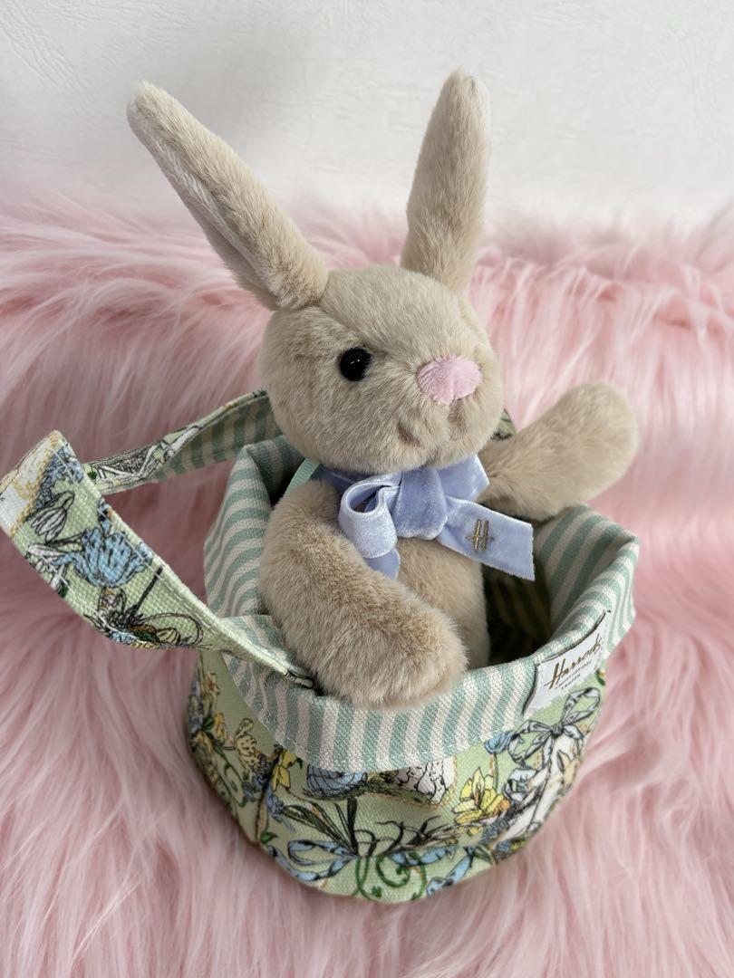 英国 Harrods ハロッズ 　バニー　バッグ入り　うさぎ　ぬいぐるみ