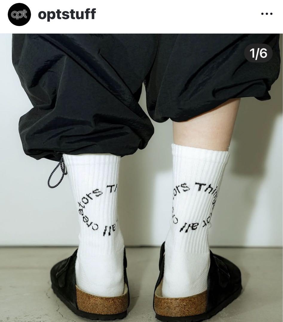 Optstuff Socks 文字黒