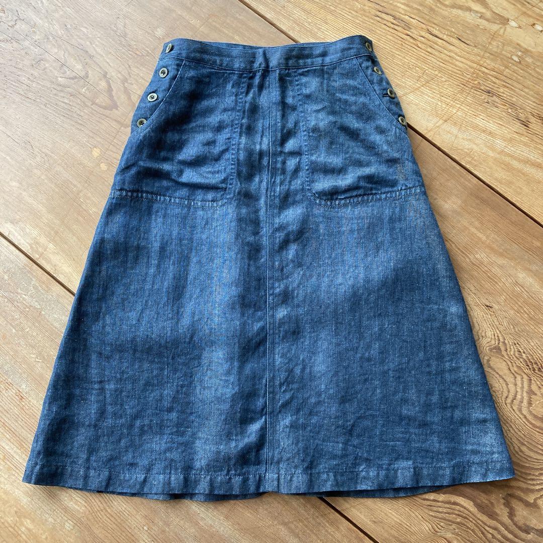 ☆MARGARET HOWELL☆【美品】綿100%ブルーネイビーデニムスカート MARGARET HOWELL ダークブルー デニムスカート サイズI - メルカリ