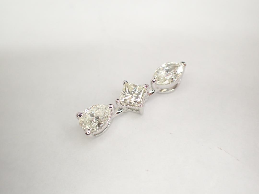 6/美品 田崎真珠 タサキ K18 ダイヤ計1.277ct ペンダントトップ