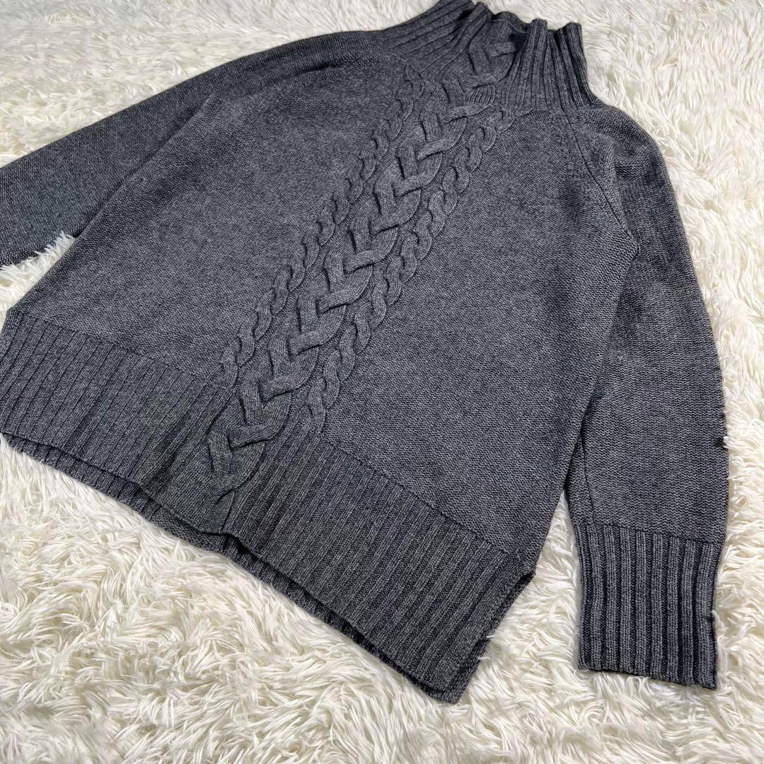 Max Mara エスマックスマーラ ウールカシミヤ ニット ケーブル グレー