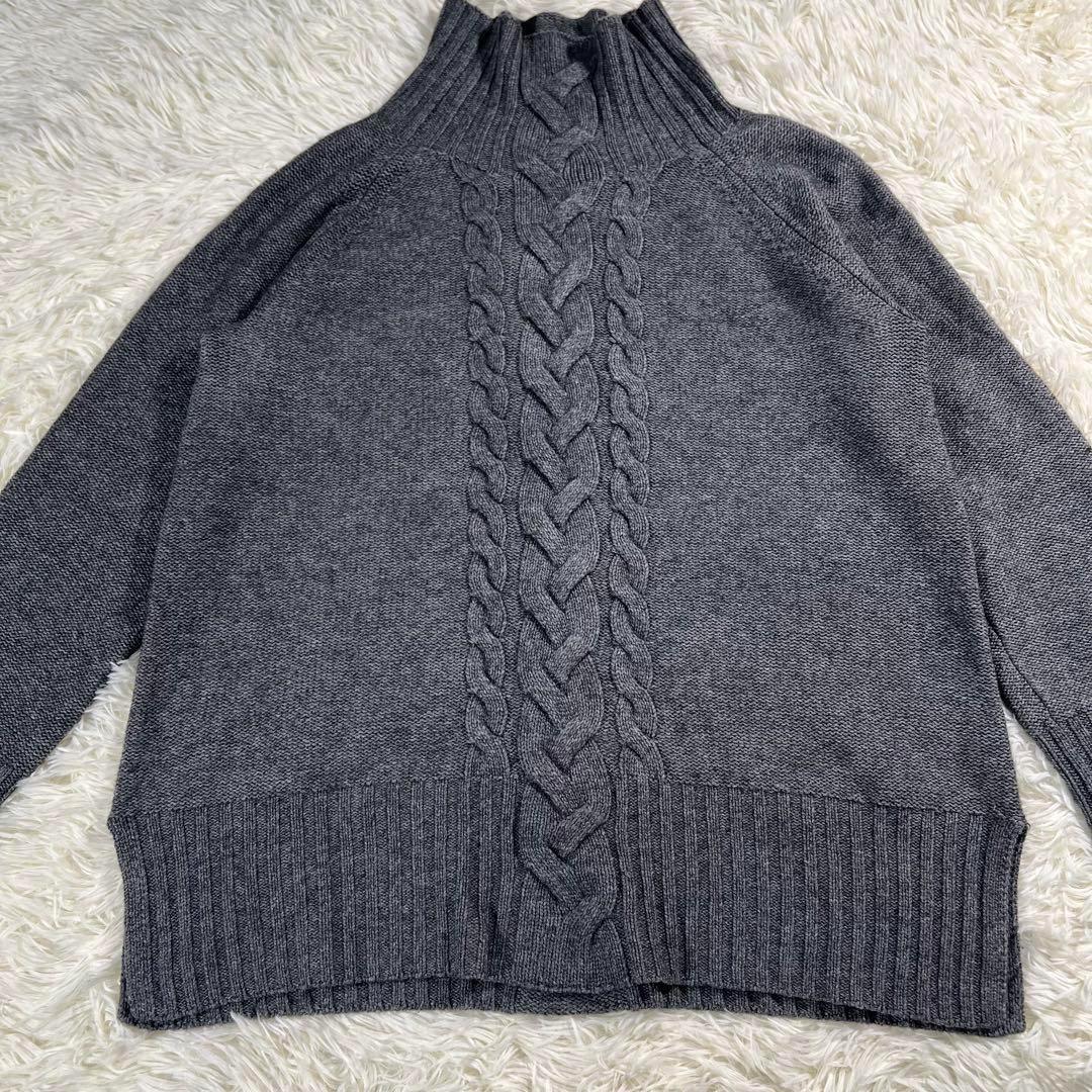 Max Mara エスマックスマーラ ウールカシミヤ ニット ケーブル グレー