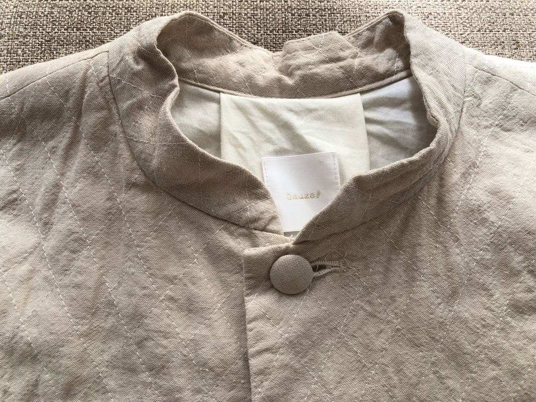【新品未使用】Gauze# ガーゼ キルトエトワール ロングコート ウールリネン 【新品未使用】Gauze# ガーゼ キルトエトワール ロングコート ウールリネン