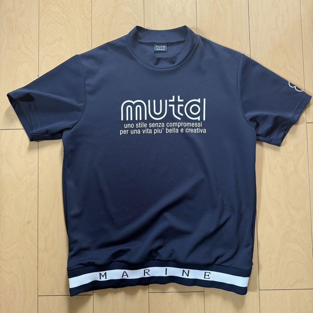 ムータマリンゴルフ　モックネックシャツ　XL ネイビー muta MARINE GOLF コラボウエア モックネックシャツ(4(S) NA