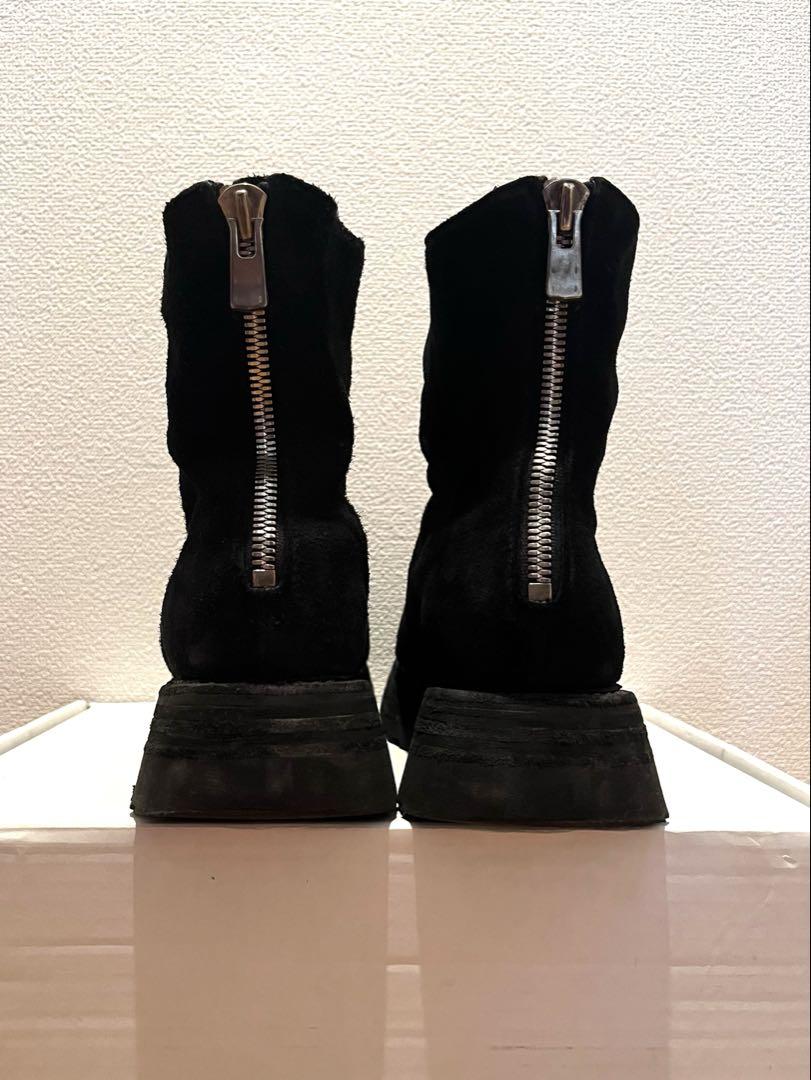 【美品】GUIDI バックジップブーツ 厚底 42 馬裏革