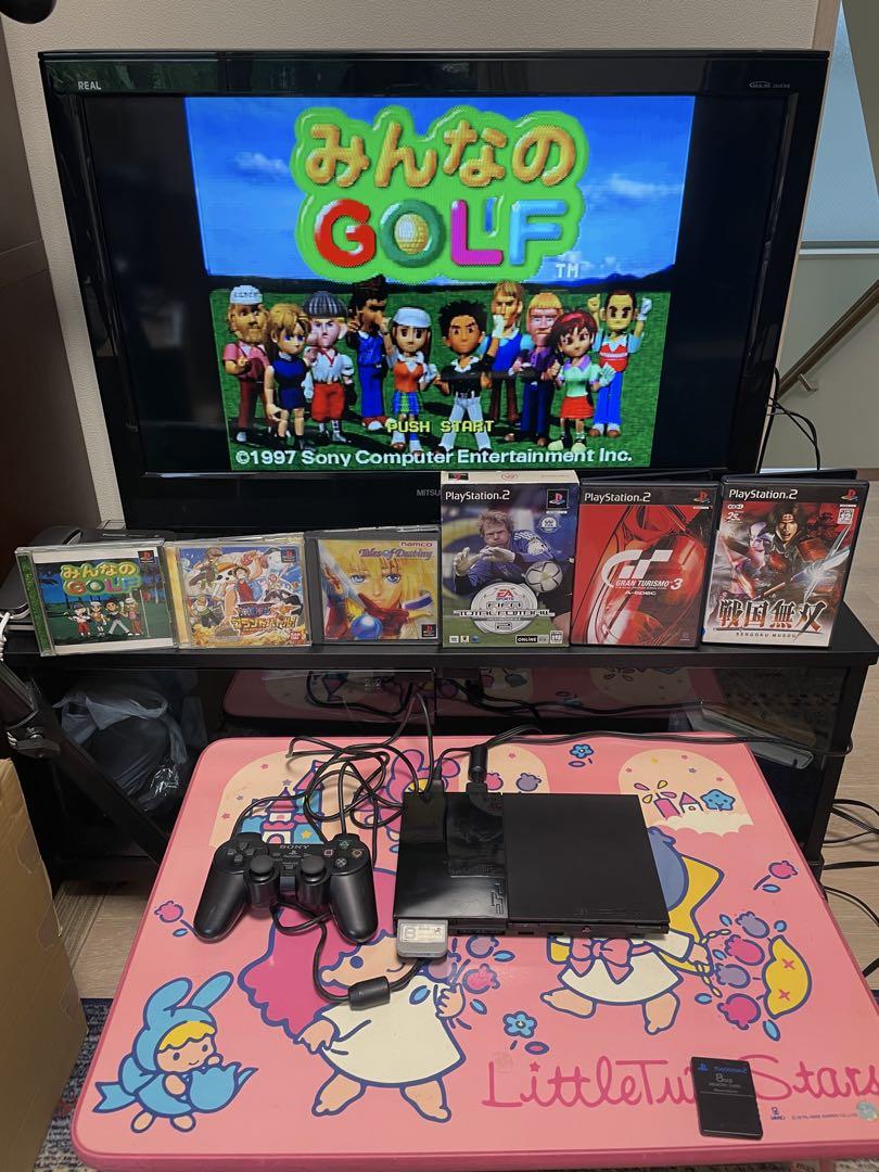 PS2薄型本体最終型/SCPH-90000CB/すぐ遊べるセット