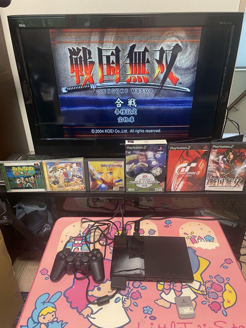 PS2薄型本体最終型/SCPH-90000CB/すぐ遊べるセット