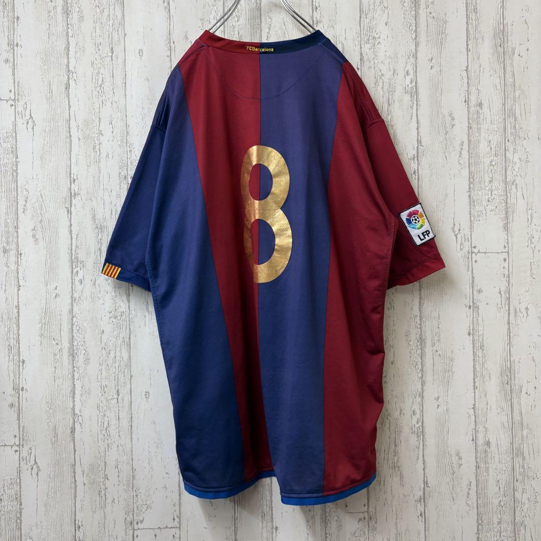 00s NIKE バルセロナ サッカーシャツ 刺繍デザイン ナイキ