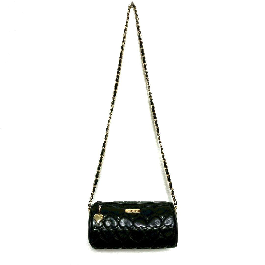 最安値 MOSCHINO モスキーノ レザー ハート チェーンショルダーバッグ バッグ
