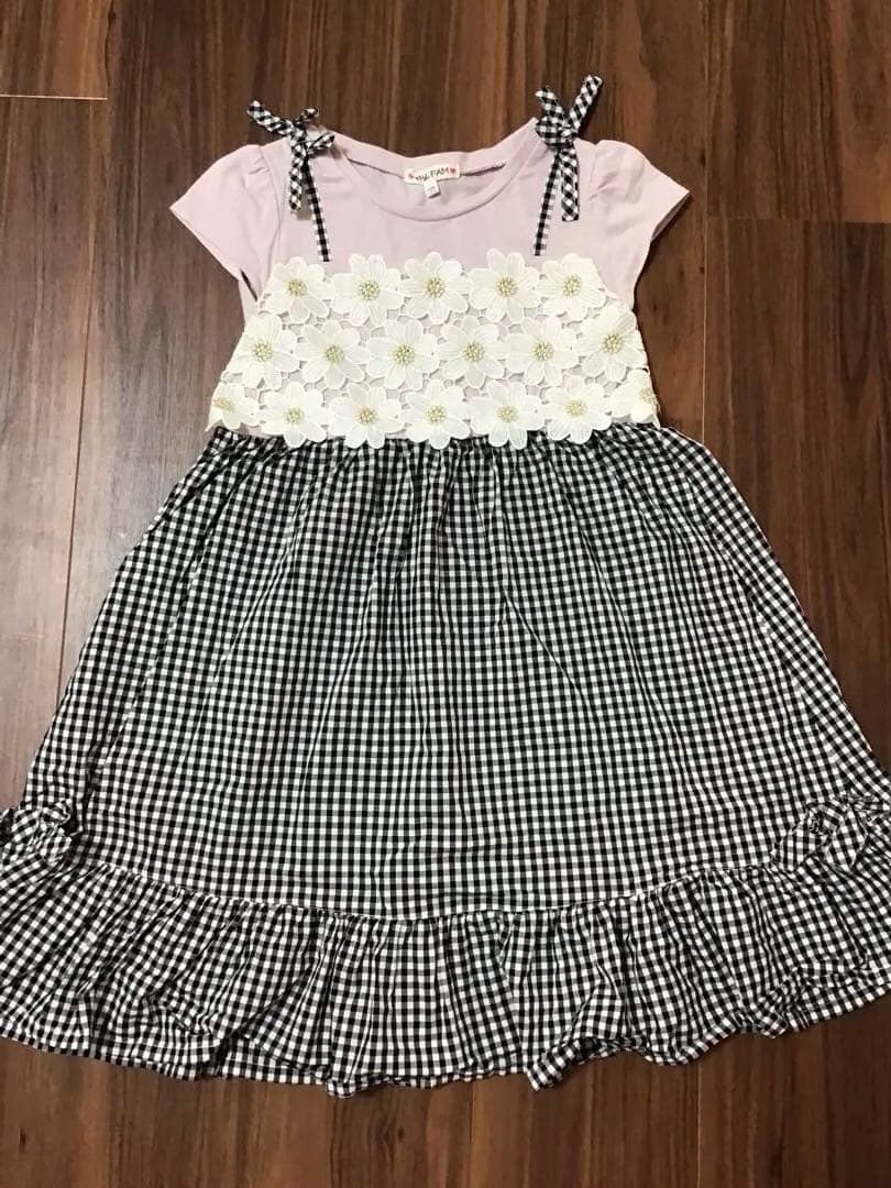 エニファム130cm ワンピース　チェック柄