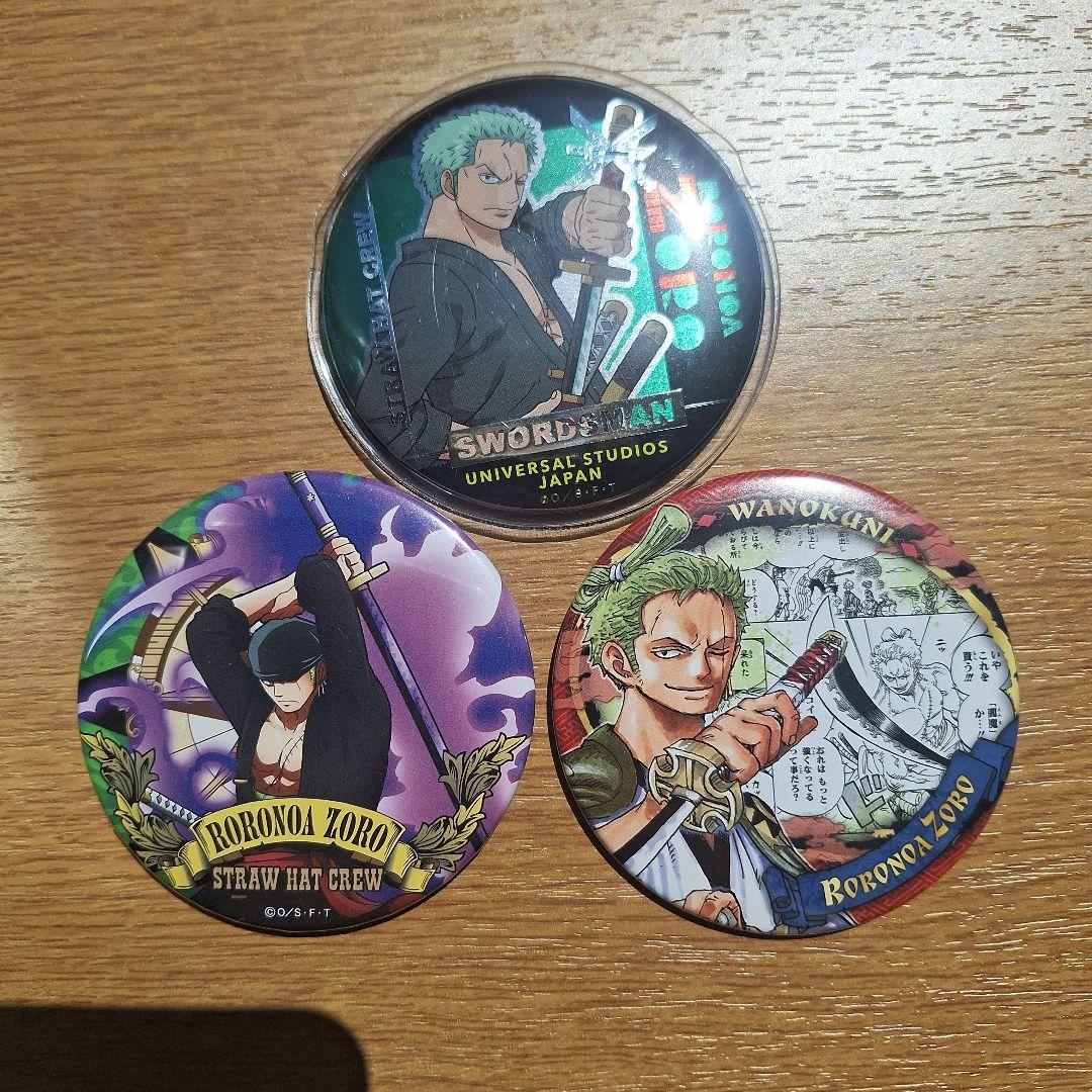 ONEPIECE ゾロ 缶バッジ 3個 セット - メルカリ
