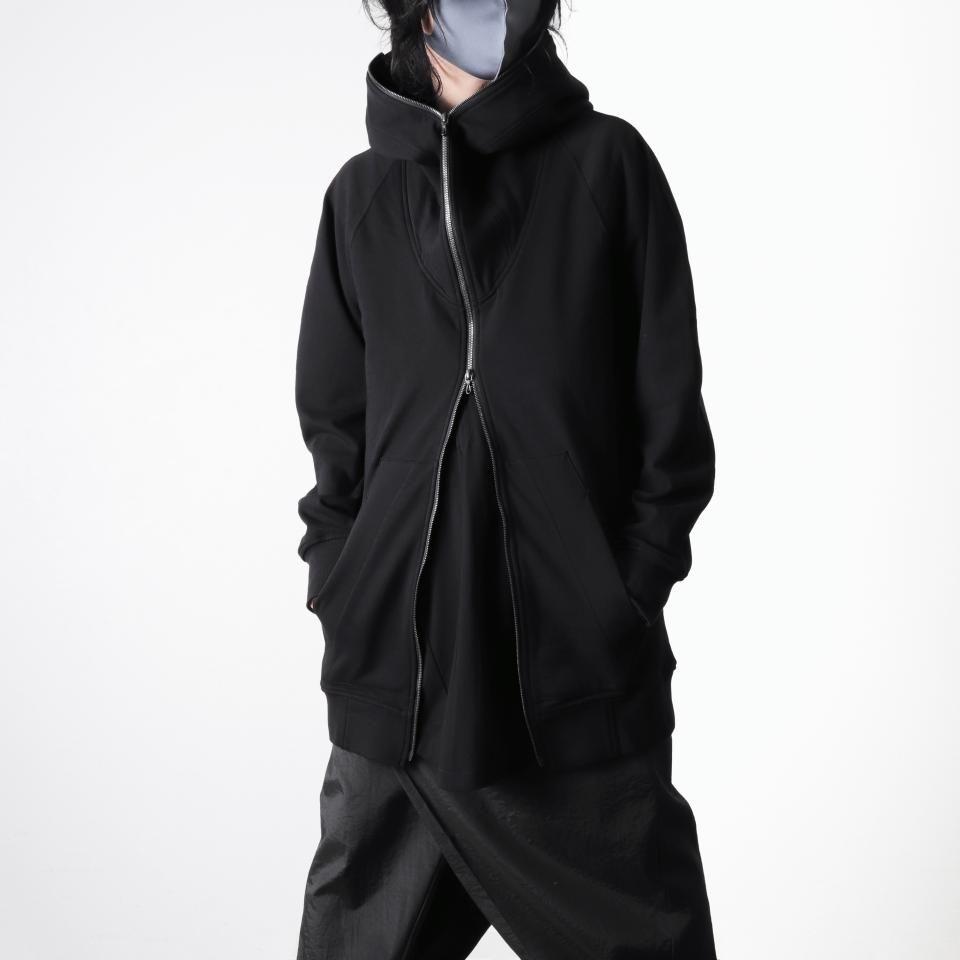 JULIUS 23SS ユリウス ジオメトリックジップアップパーカー ロング丈