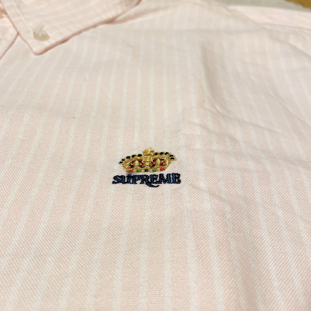 トップス Supreme oxford shirt pink stripe L