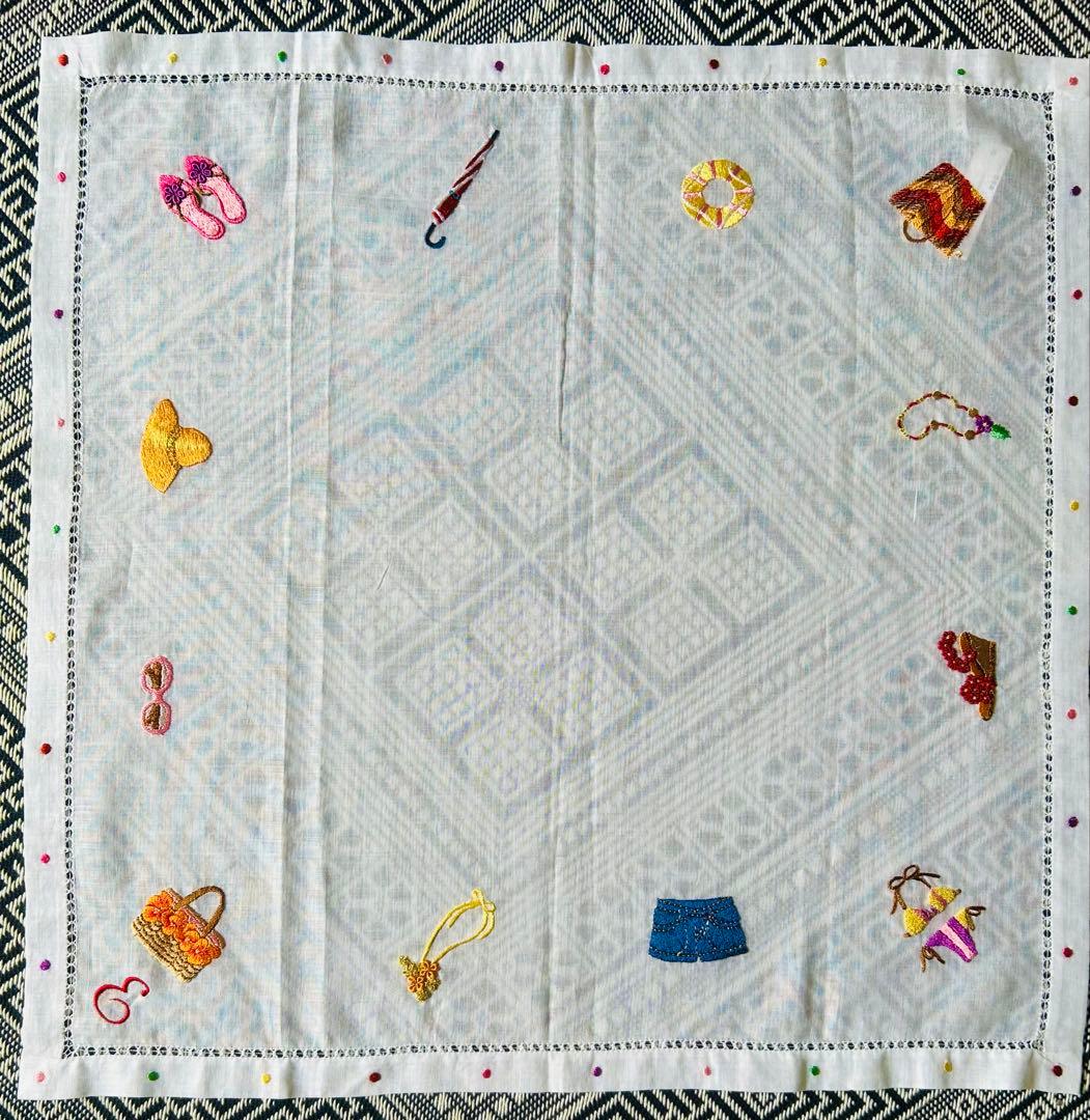 偏愛オール手刺繍ハンカチ ゴー☆ジャス　ハンカチまとめ売り　10枚