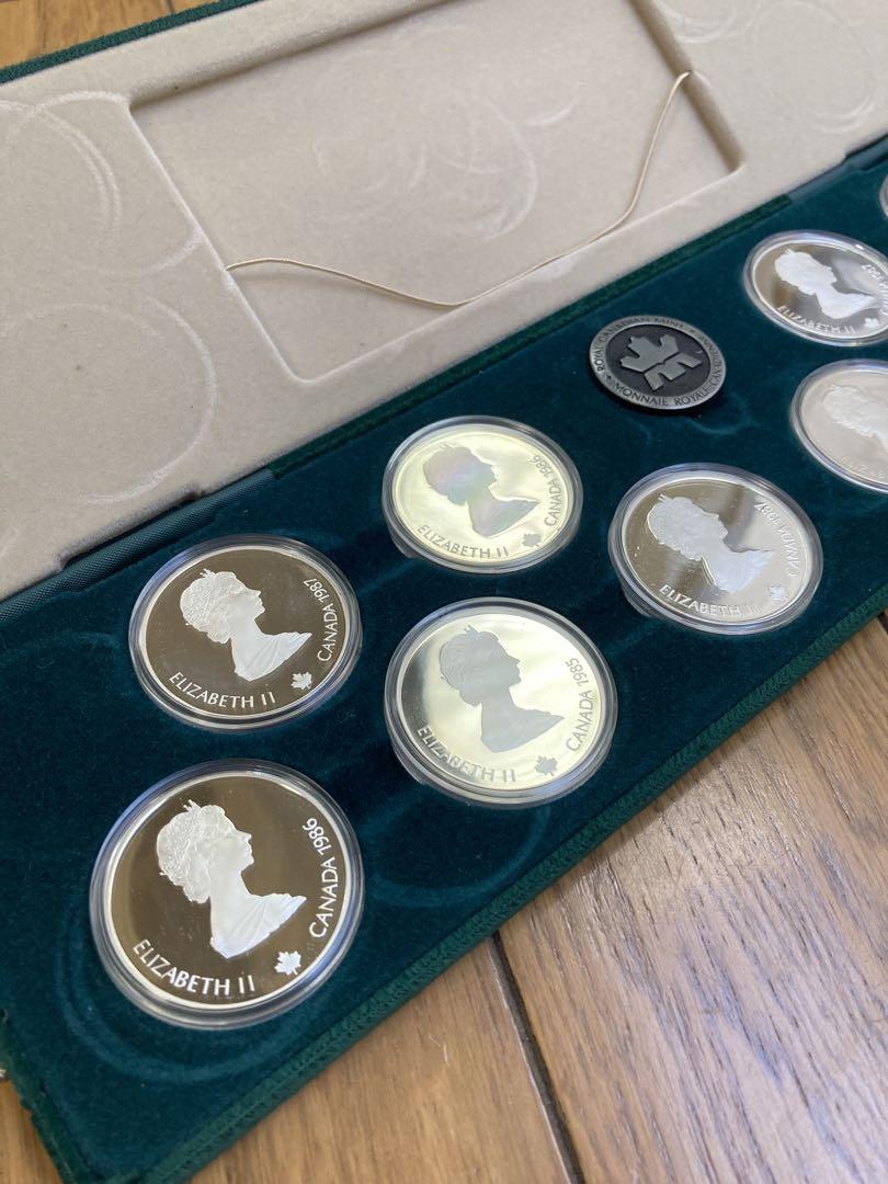 カナダカルガリー冬季オリンピック記念銀貨10種類セットエリザベス2世 カナダカルガリー冬季オリンピック記念銀貨10種類セット
