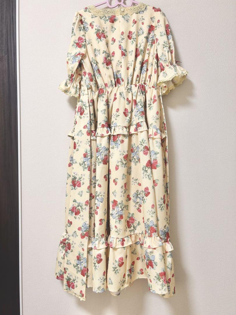 axes femme kawaii クラシックベリーワンピース　イエロー