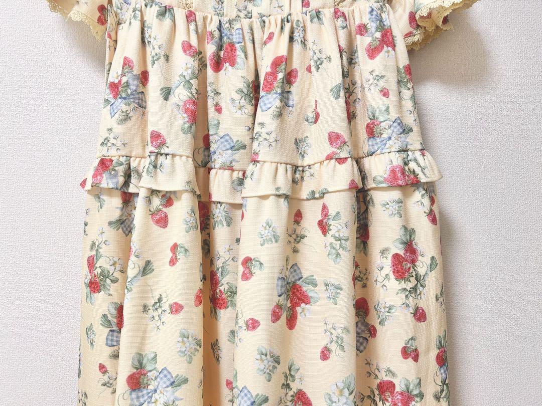 axes femme kawaii クラシックベリーワンピース　イエロー