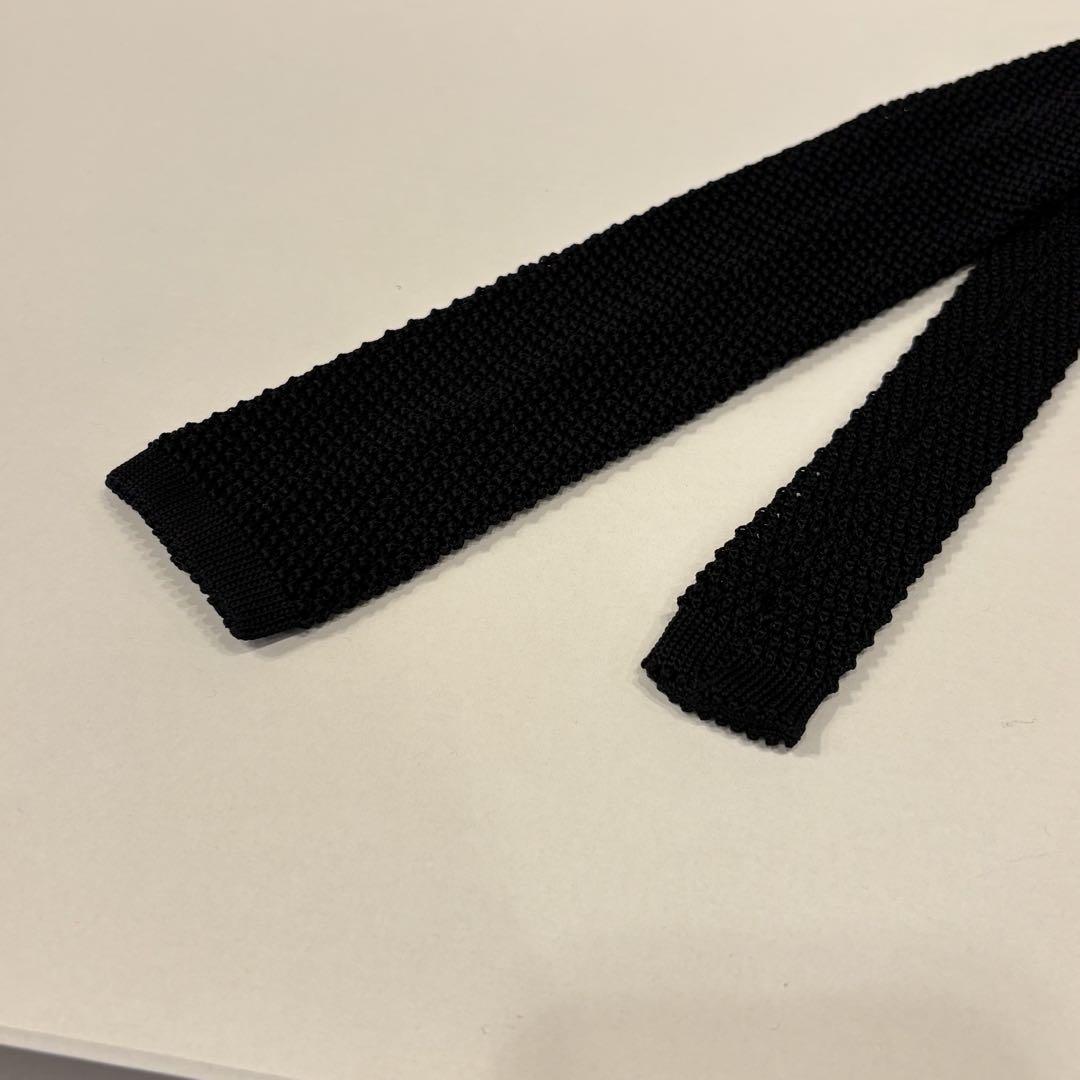 《SOZZI MILANO》新品 シルクニットタイ BK