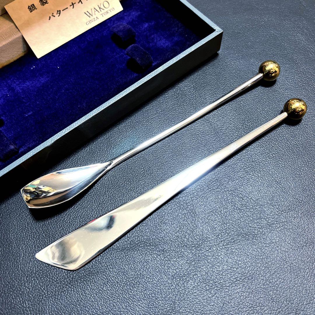 silver950 バターナイフ　ジャムスプーン　WAKO
