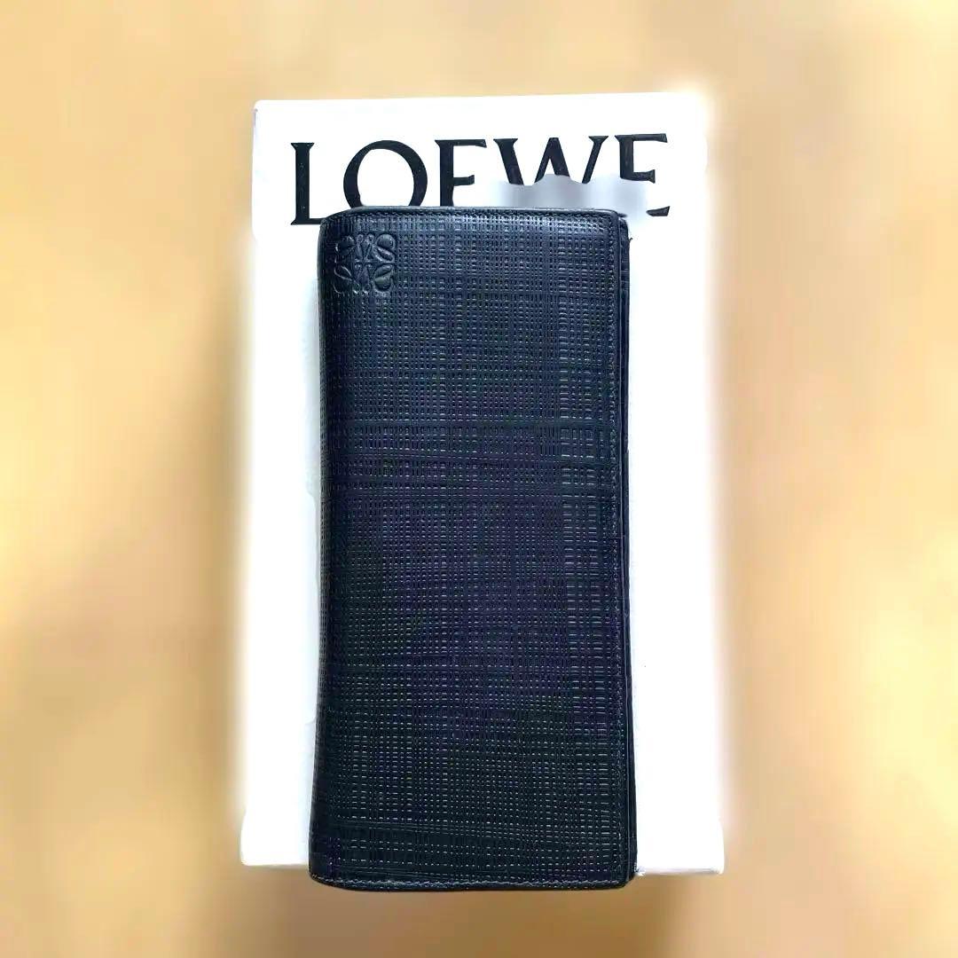 LOEWE ブラック レザー 長財布