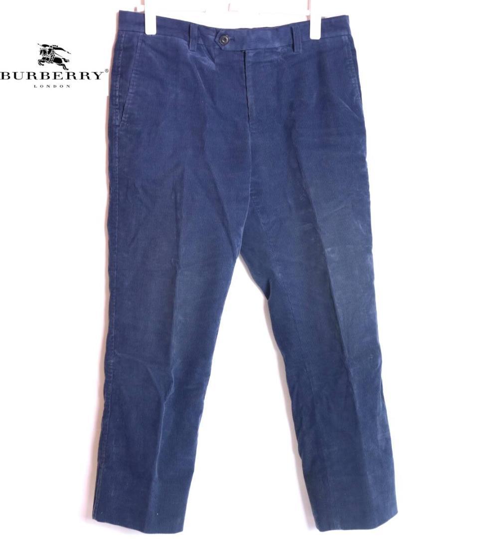 C1293 Burberry LONDON スラックス パンツ ネイビー L