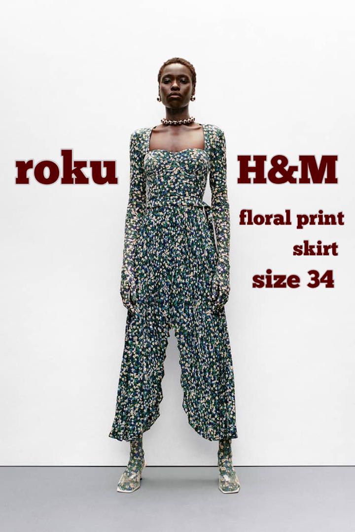 『roku 6(ロク)』『H&M』 フローラルプリントスカート✩花柄✩34スカート