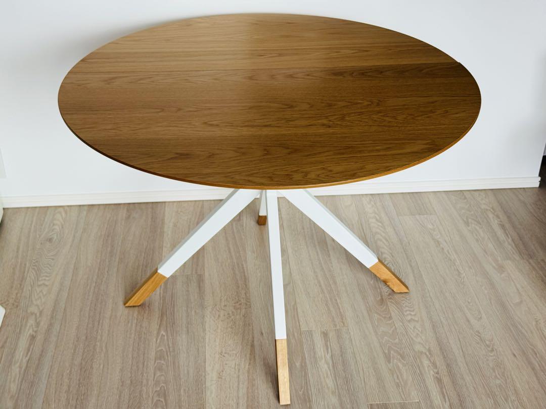 19万円半年使用美品boconceptエクステンション丸テーブル机無印unico