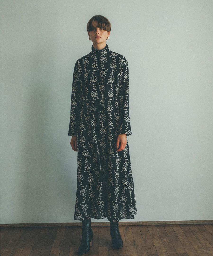 新品 21AW CLANE クラネ フラワーエンブロイダリ―ワンピース