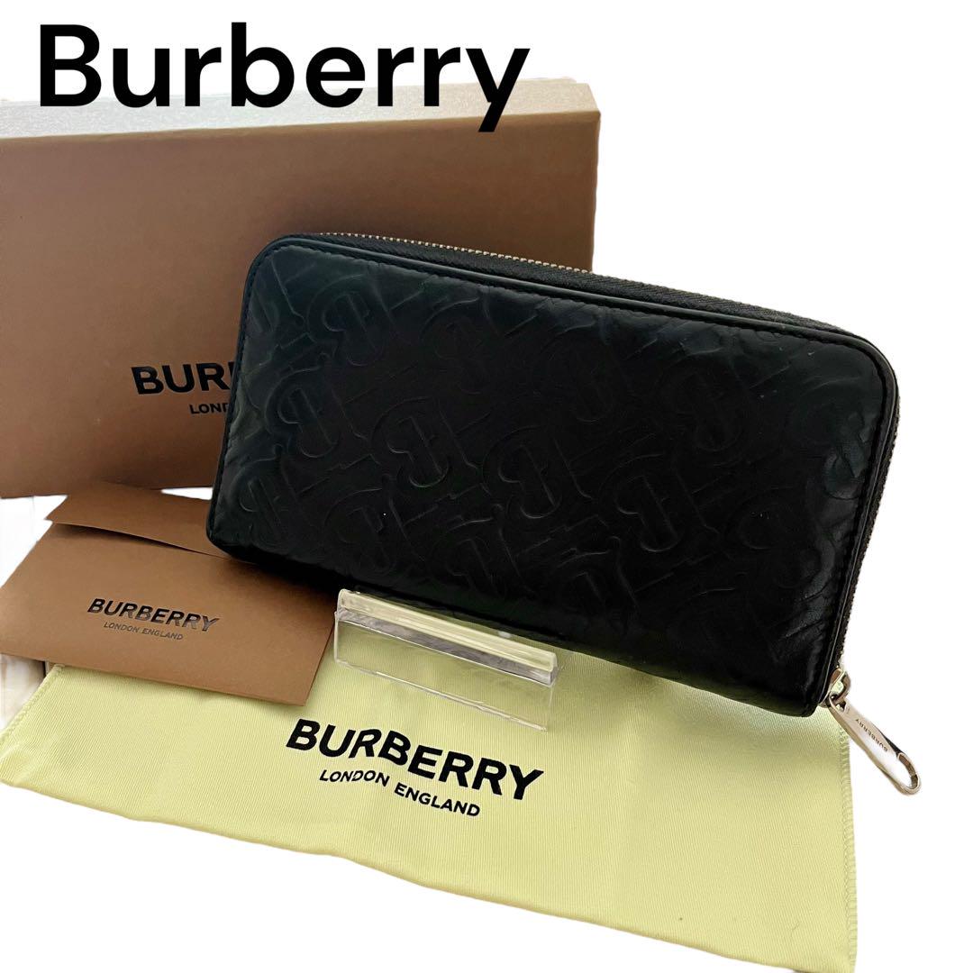 【BURBERRY】ブラック レザー 長財布 BURBERRY ブラックレザー 長財布 - メルカリ