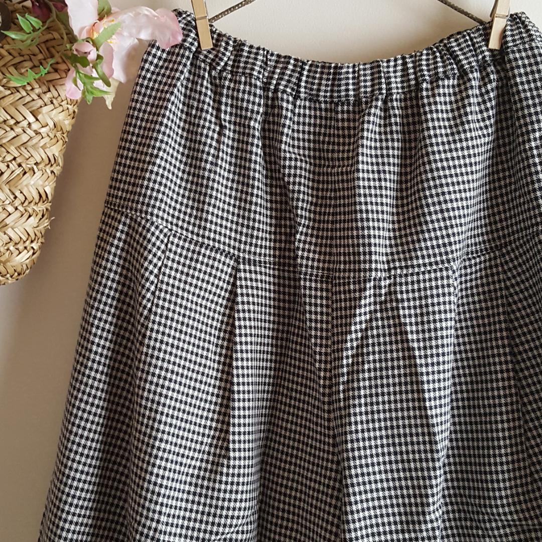 新品　SM2☆チャコール／綿麻切替タックボリュームパンツ
