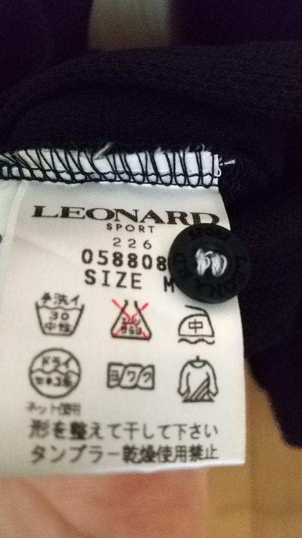 レディース Mサイズ トップス ブラック 黒 O0guE-m76374499706 彡レオナール LEONARD 長袖ポロシャツ ✾ポロシャツ