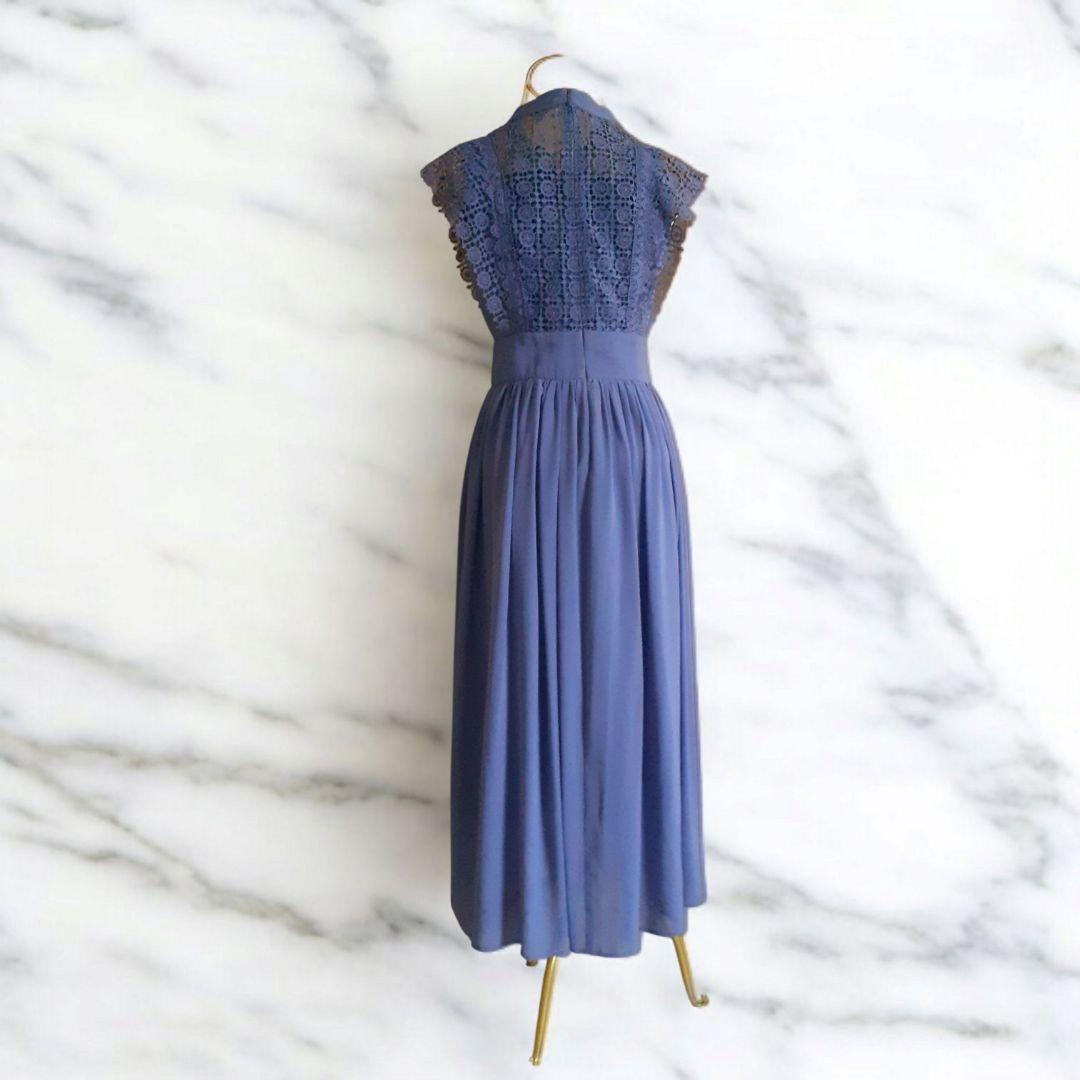Andemiu レース切り替えシフォンワンピース　結婚式用ドレス 極美品♡結婚式お呼ばれドレス andemiuレース切り替えシフォン