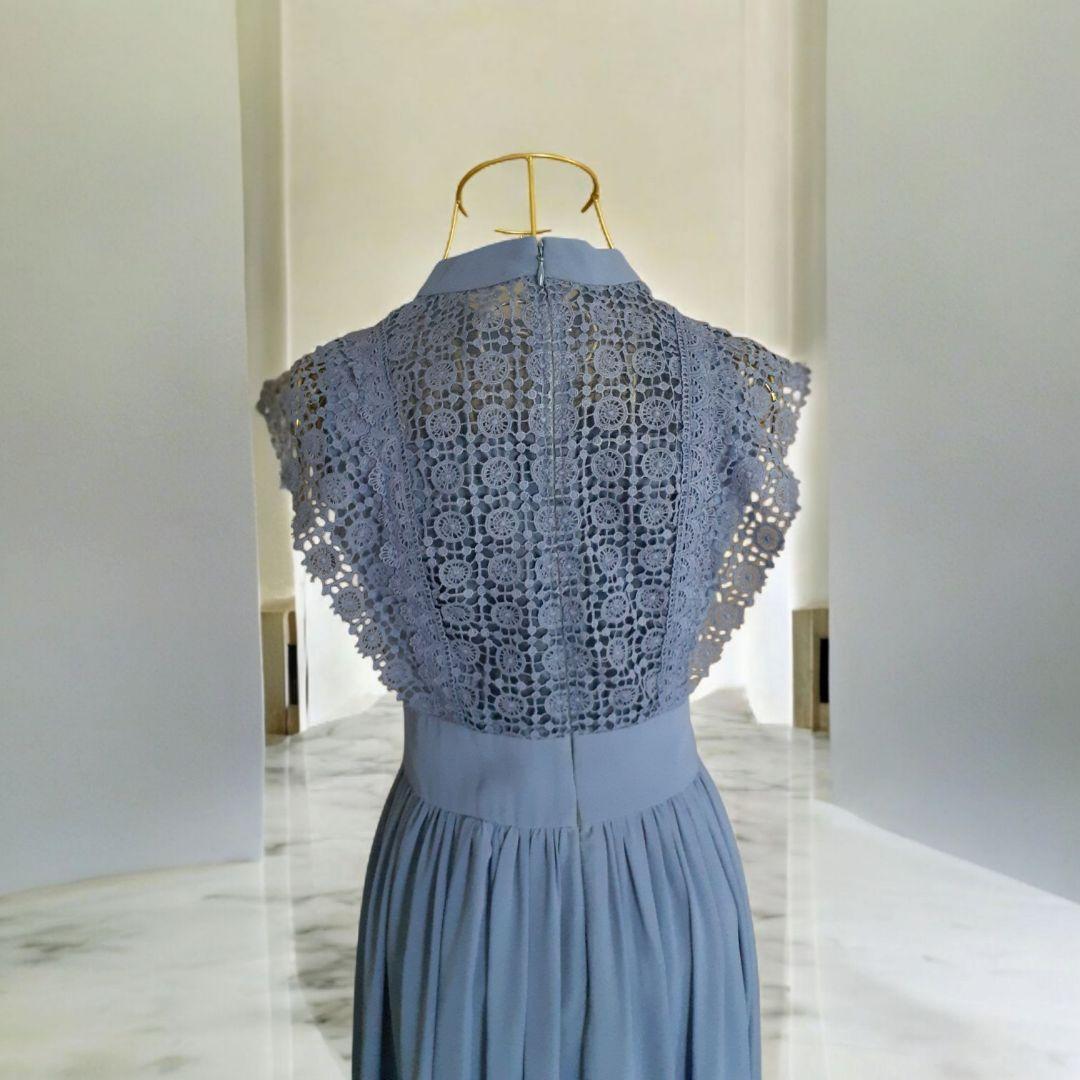 Andemiu レース切り替えシフォンワンピース　結婚式用ドレス 極美品♡結婚式お呼ばれドレス andemiuレース切り替えシフォン