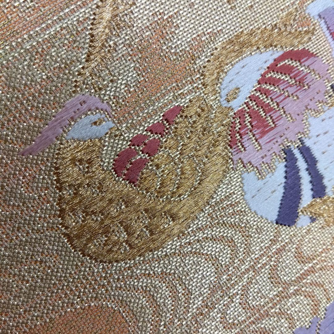 袋帯 六通 松竹梅 鴛鴦 流水 24M374f