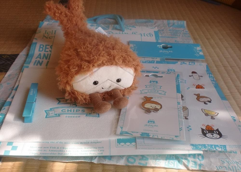 Jellycat ロンドン フィッシュ＆チップス店 リリーフィッシュJELLY CAT