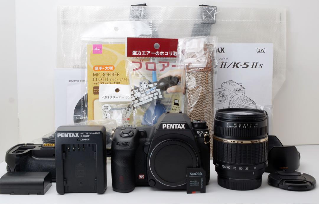 暗所に強い銘機！PENTAX K-5Ⅱ★スマホ転送★高倍率レンズ★グリップ付き 暗所に強い銘機 PENTAX K-5Ⅱ スマホ転送 高倍率レンズ グリップ