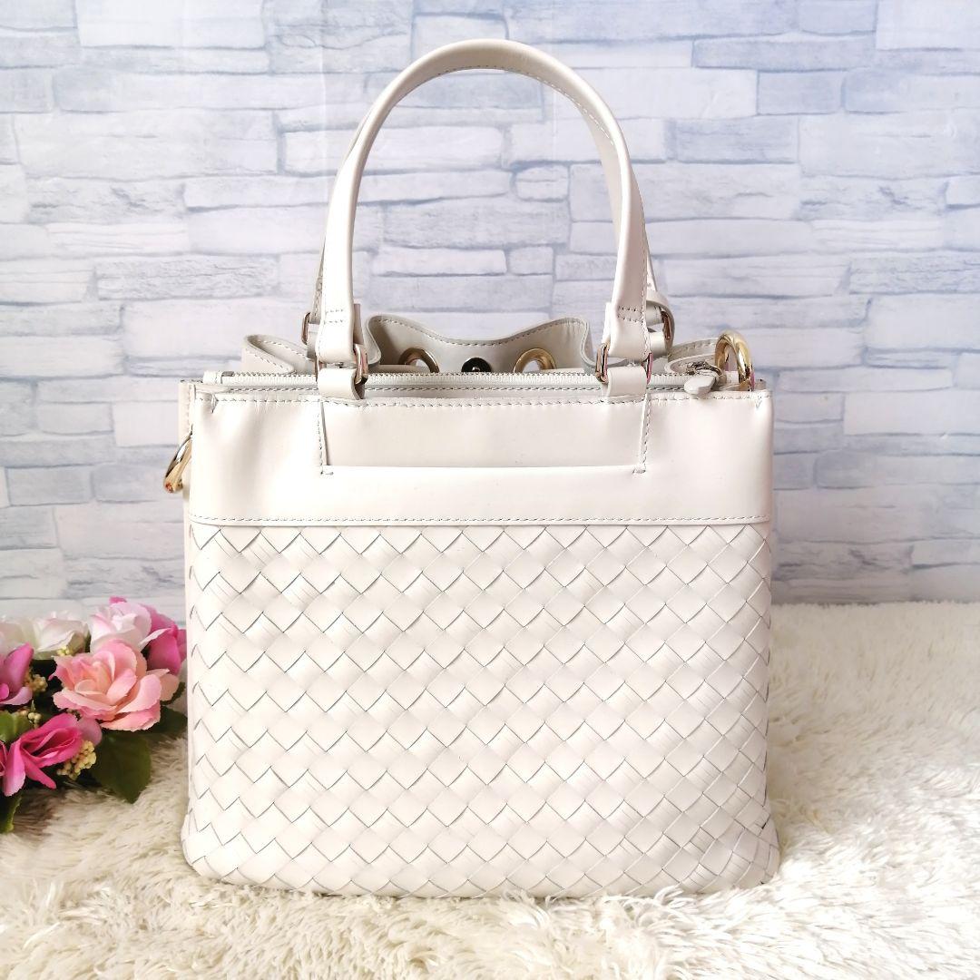 いただき 正規品♡ 2wayショルダーバッグ 白 228 T3HY5-m76382655124 極美品♡ コール ハーン ↻ったダメー