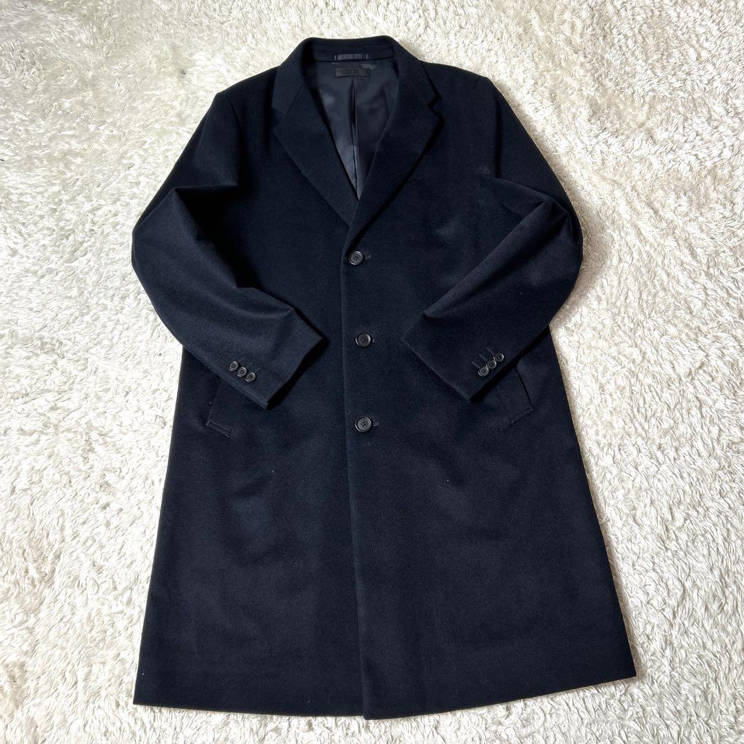 【極美品】UNIQLO ウールカシミヤチェスターコート ネイビー Mサイズ3B